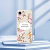 For iPhone 16e Case Beauitful Flowers Pattern Printing Straight Edge TPU Phone Back Cover