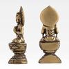 Buddhistische Statue Seishi Bodhisattva (klein, 6,8 cm, antikes Gold) von Bildhauer Keishu Watanabe. Originalmodell (im Jahr des Pferdes geboren). Zodiac Gu