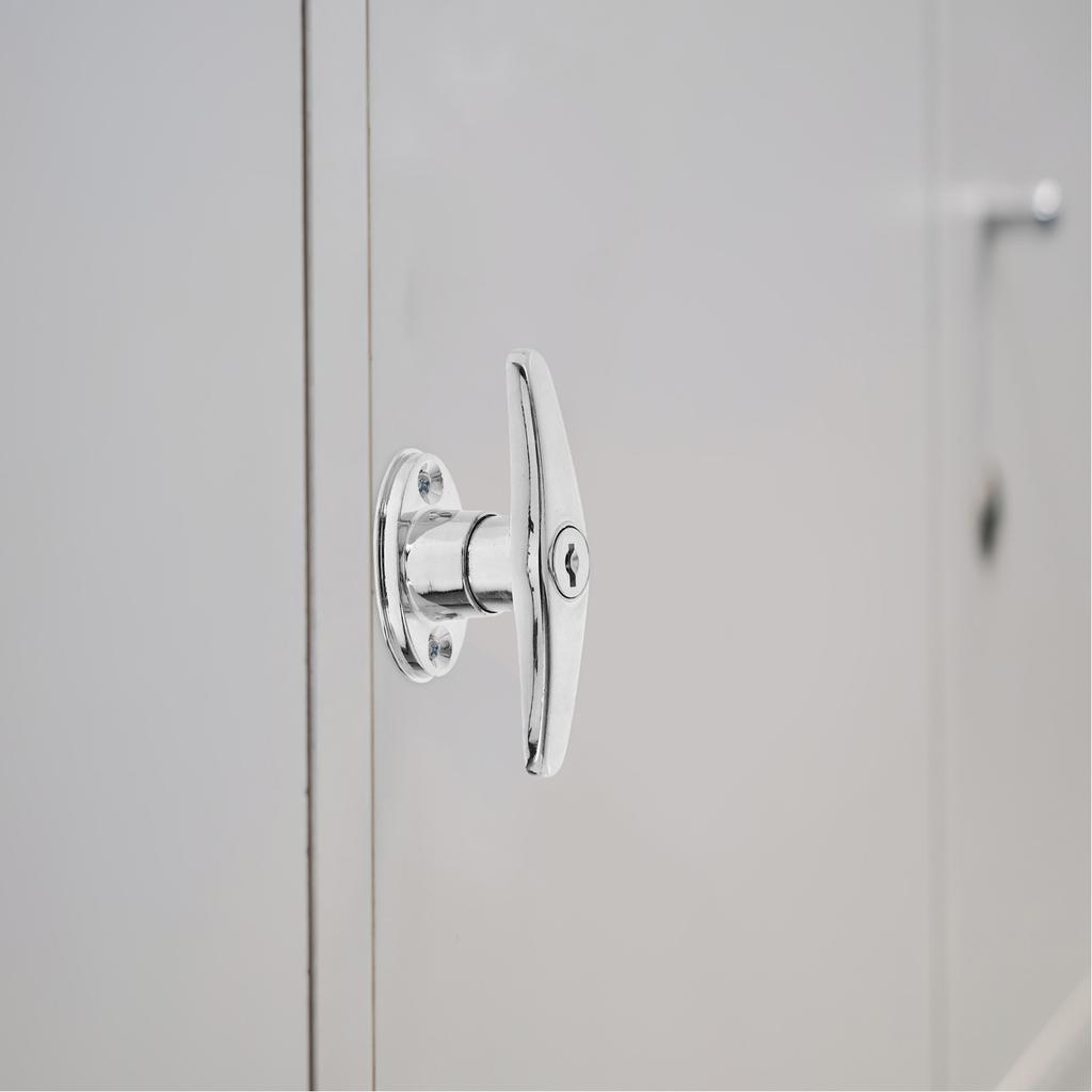 T Shaped Heavy Duty Metal Door Lock Set For Barn Garage Door Handle Replacement Garage Gate Shed Outdoor Security Handle Lock