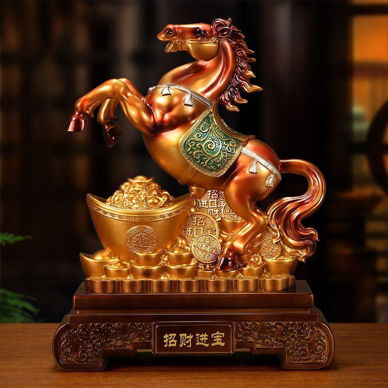 Feng Shui Copper Horse Ornaments Living Room TV Wine Cabinet Office Table Furnishings Opening Gifts