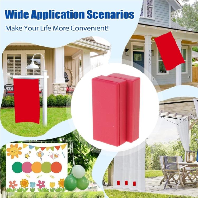 2pcs Magnetic Flag Holders Weights Quick Install Prevents Gutters Snags Maintains Flag Display Outdoor Garden Windproof