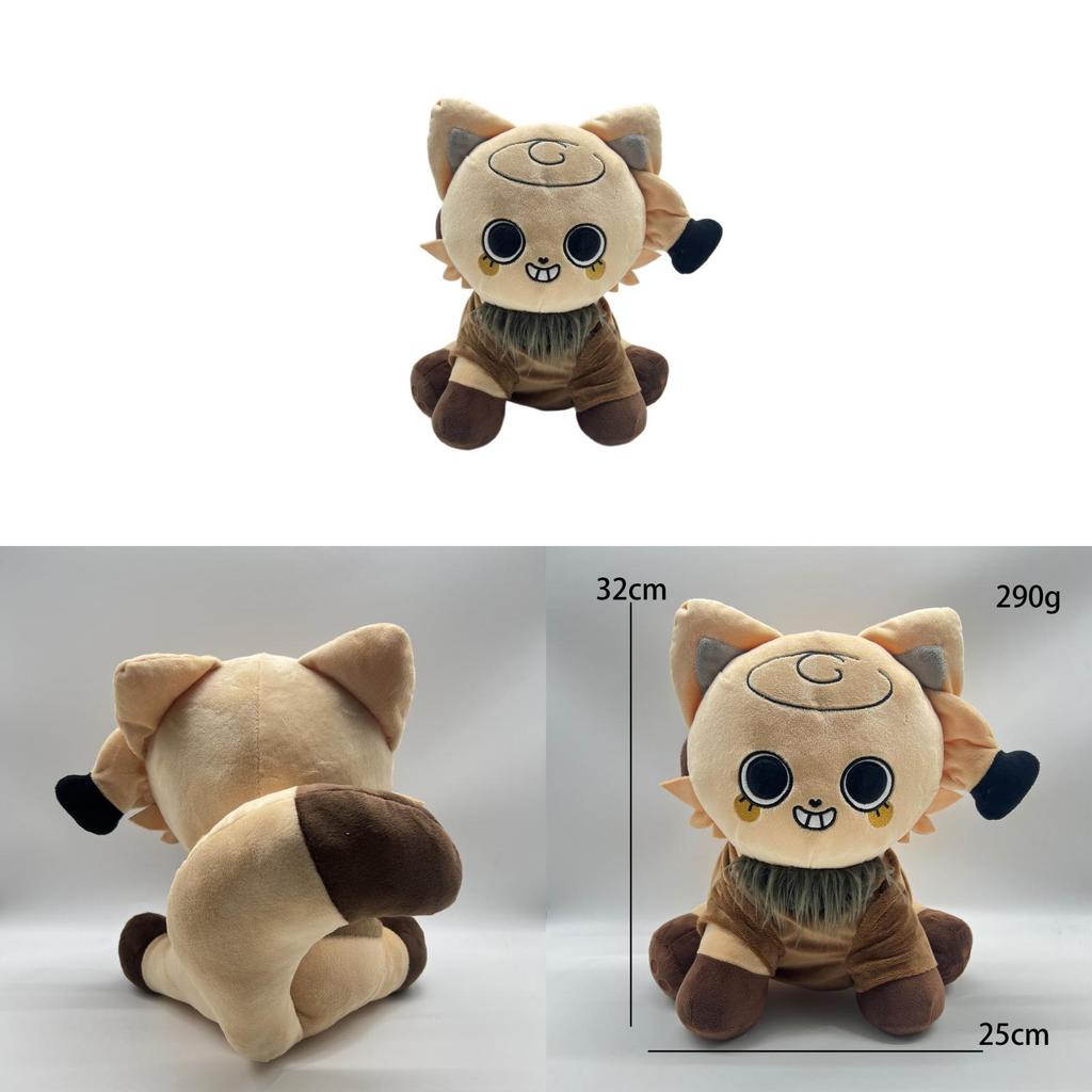Dandys World Plush Cat Toy With Soft Short Plush For Kids And Adults