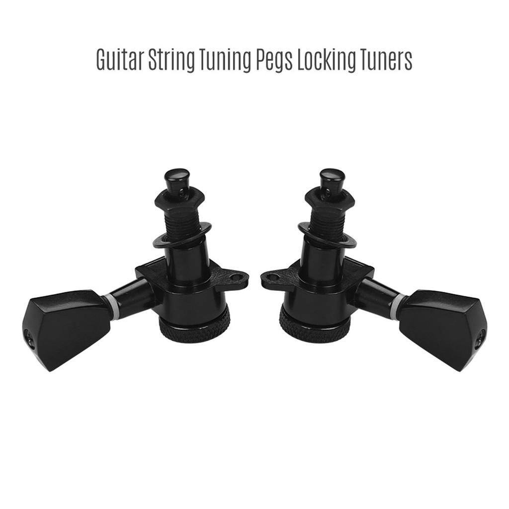 6 Pieces 3L3R Guitar String Tuning Pegs Locking Tuners Machine Heads Knobs for Acoustic Electric Guitars Replacement