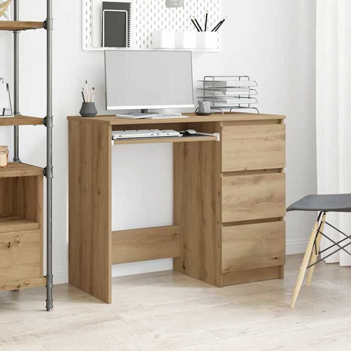 VidaXL Bureau chêne artisanal 90x45x76 cm bois d'ingénierie 861143