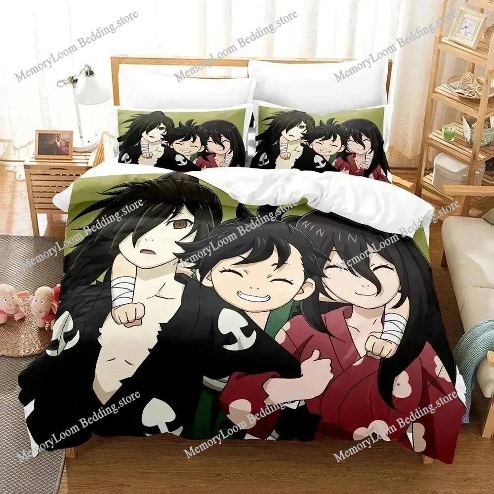3D Print Anime Dororo Bedding Set Boys Girls Twin Queen Size Duvet Cover Pillowcase Bed Boys Adult Fashion Home Textileextile