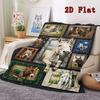 Donkey Portraits 2D Flat Pattern Flannel Blanket, High quality All Seasons, Home Decor, Warmth and Comfort, Perfect for Christmas Gifts.