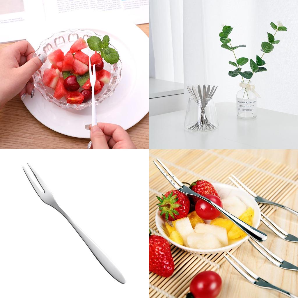Talheres de Mesa Ocidentais de Aço Inoxidável Garfos de Frutas Pequenos Elegantes Utensílios para Lanches Bolos Sobremesas