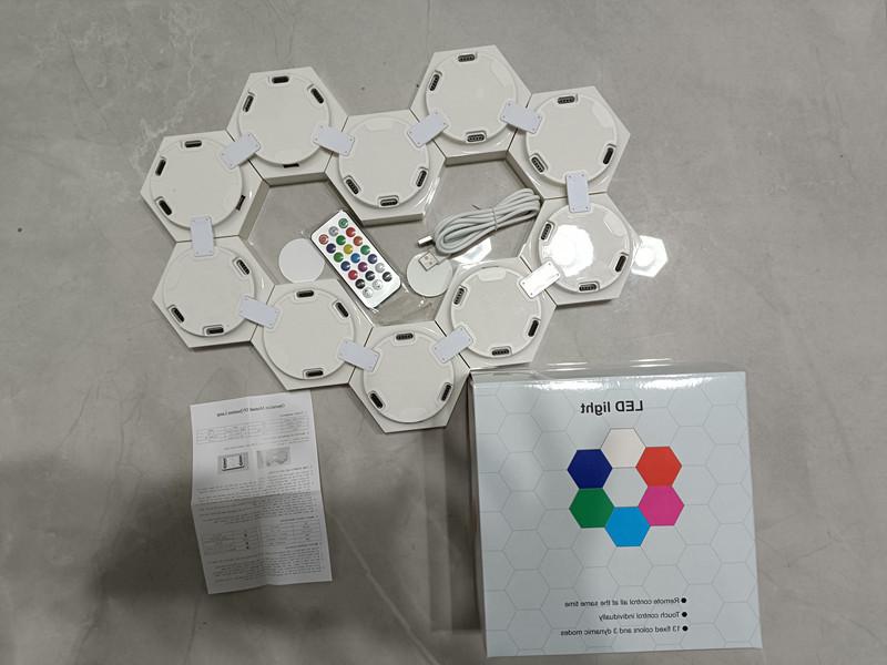 2021 RGB LED Color-Changing Honeycomb Decorative Wall Lamp