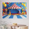 1 set of festival carnival background fabric, colorful balloons and star-themed - energetic circus-themed decorations