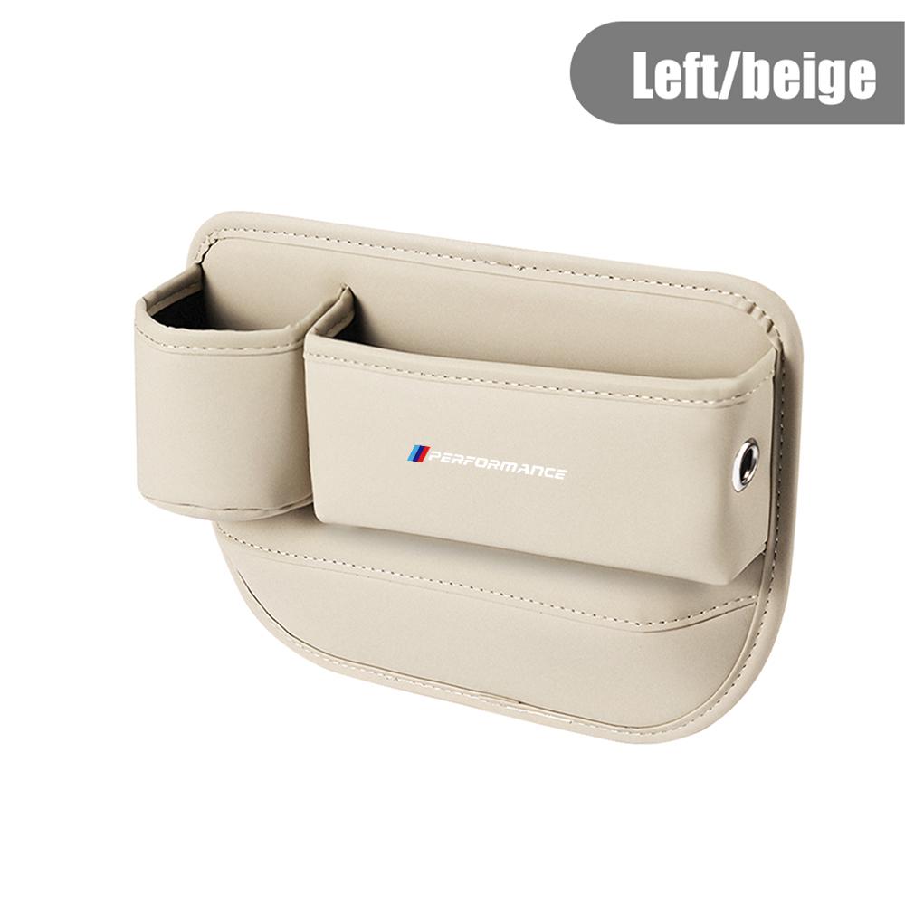 Für BMW Performance M PU Leder Auto Mittelkonsole Seite Sitz Lückenfüller Organizer Box Autositz Lückentasche Multifunktions-Sitzorganizer