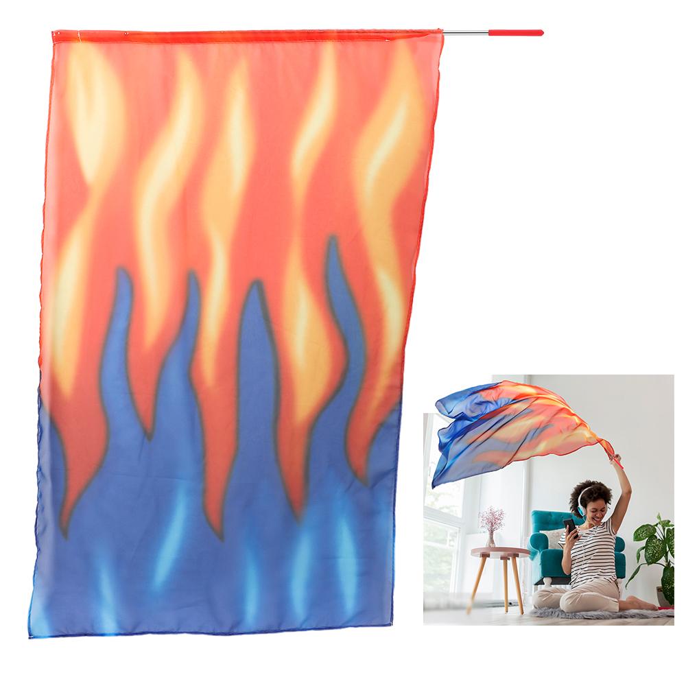 Scalable Rods Belly Dance Accessories Props Multicolor Colorful Scarves Flag Semi-circular Flags