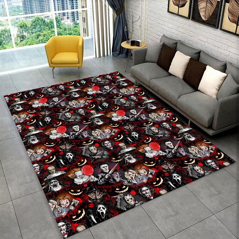

Horror Movie Character Chucky S-Scream Cartoon Carpet Rug for Playroom Bedroom Living Room Sofa Home Decor,Area Rug Non-slip 40x60cm