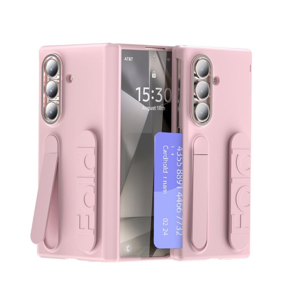 Etui do Samsung Z Fold7/6 ze stojakiem i paskiem na nadgarstek - Kompatybilne z Fold5/4