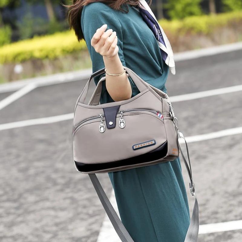 Duża pojemność kobieca torba typu crossbody, monochromatyczna torba na ramię, prosta, swobodna i słodka, wysokiej jakości, modna, nowa