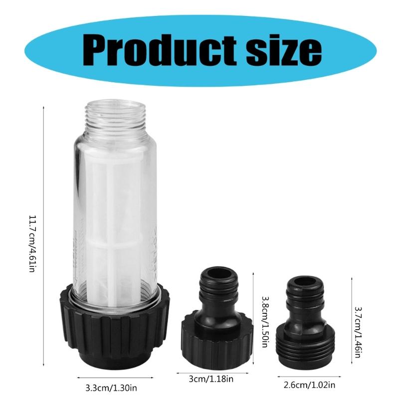 Hochdruckreiniger Wasserfilter G3/4" Gewinde Schnellkupplung Autowaschmaschine Wasserfilter Gartenschlauchfilter