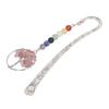 Segnalibro Albero di Pietra Decorativo Squisito Curativo 7 Chakra Segnalibro in Metallo per Insegnanti Studenti Donne