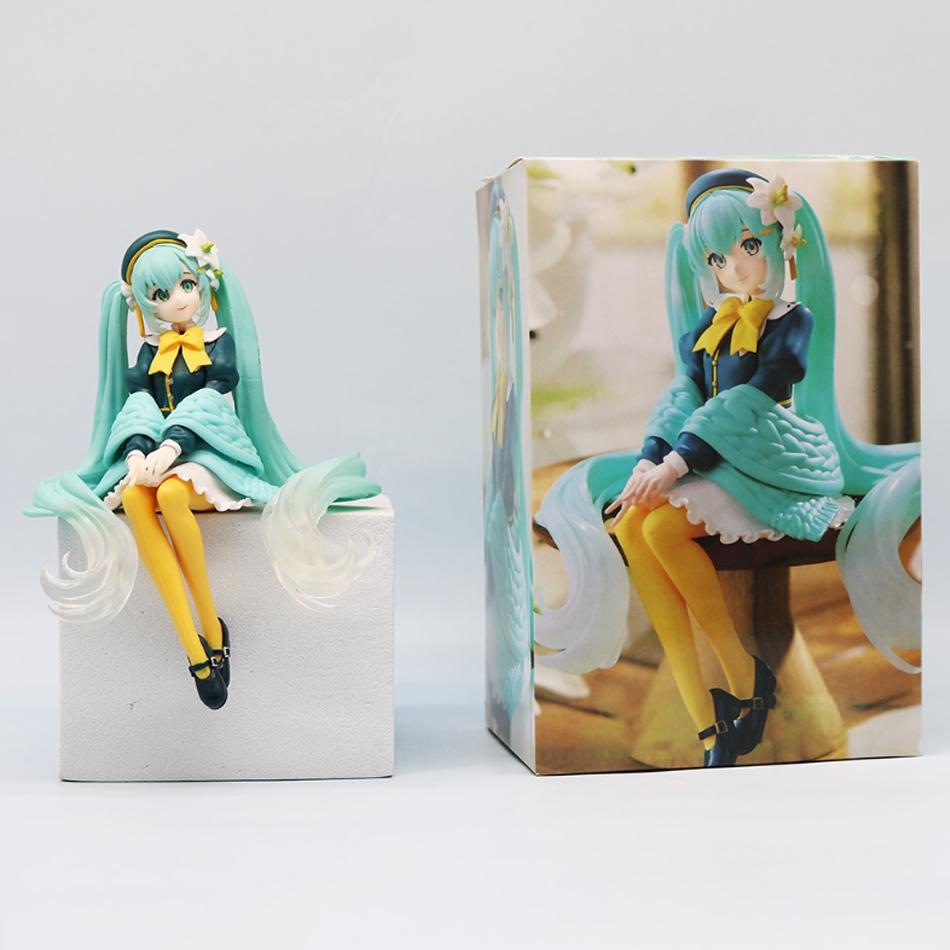 New Anime Hatsune Miku Action Figure Miku Kawaii Collection Model Pink Sakura Kawaiii Doll Collectible Model Toys Cake Decor