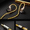 8Core Silver Plated Earphone Wire for QKZ-ZXN/ZXT/AK6 Pro 0.75mm Gold Plated Plug Earphone Extension Cable