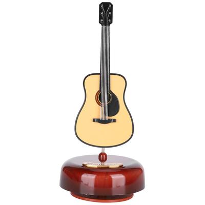 Carillon Girevole a Forma di Chitarra Mini Decorazione per la Casa Ornamenti di Strumenti Musicali Piccolo Regalo