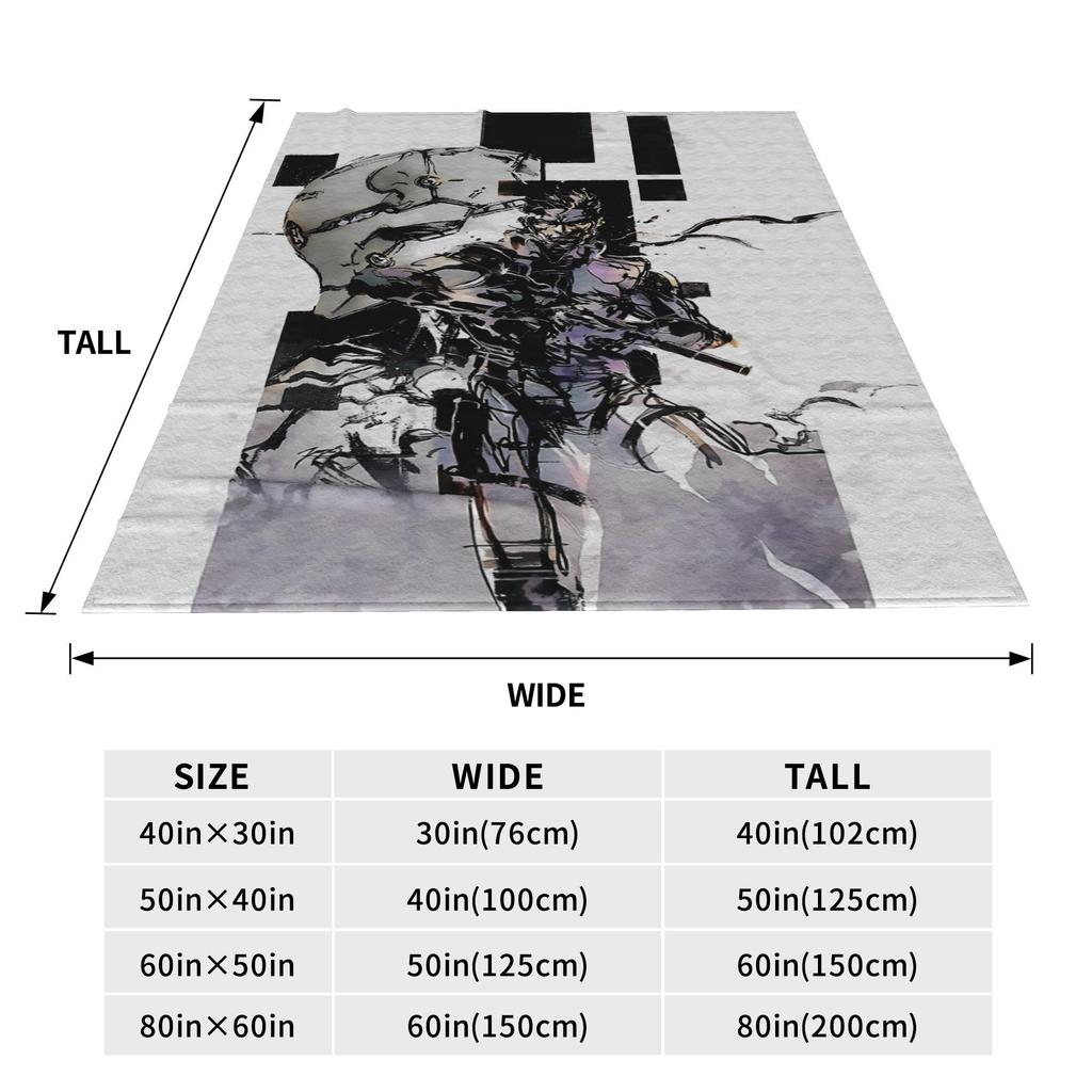 Metal Gear Solid  Game  Plush Blankets Girls Boys  Flannel Bedding Throws For Couch Chair Sofa Bed Soft Warm Quality Bedspread