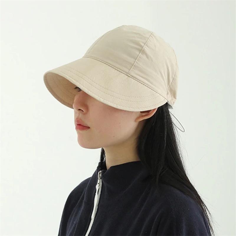 Zhao Lusi's same style sun hat for women in summer Korean-style drawstring quick-dry UV protection sunshade face-covering fisherman hat