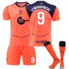 Kits de Football Personnalisés Nom Adolescents Enfants Adultes 25/26 Barça 2ème Maillot Extérieur #9 Lewandowski Ensemble Maillot d'Entraînement Sportif avec Chaussettes