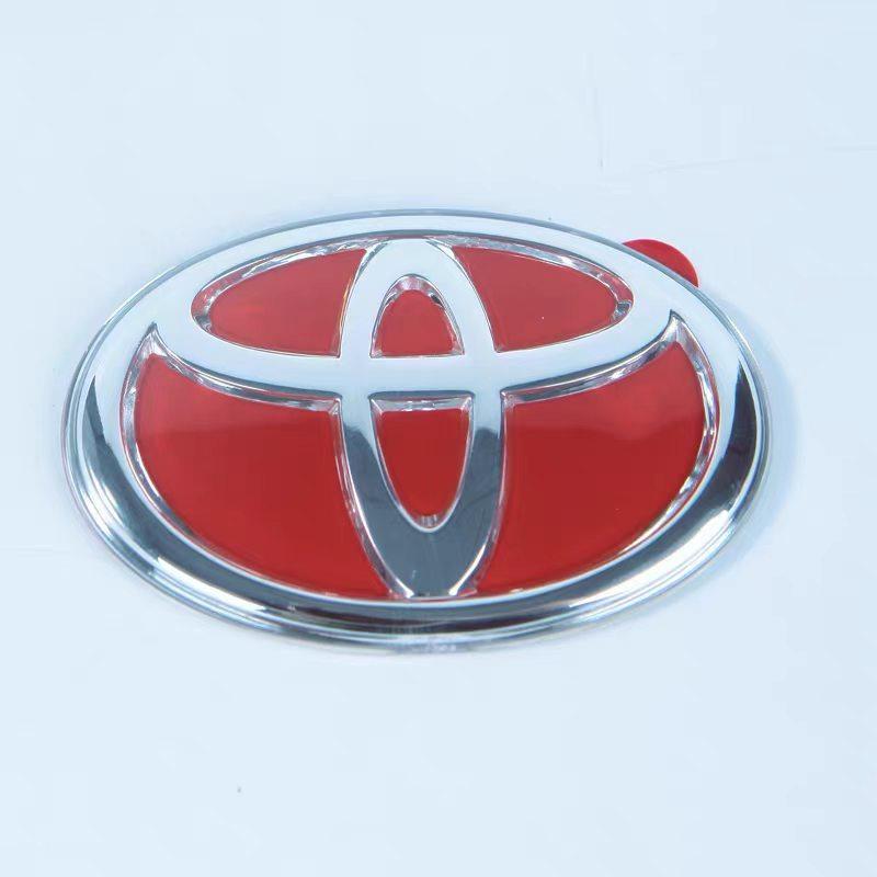 

Car Front Grille Crystal Self-adhesive Badge for Toyota RAV4 Camry Corolla Hilux Highlander Sienna Yaris Prius C-HR Trunk Emblem 11cmX7.5cm червоний