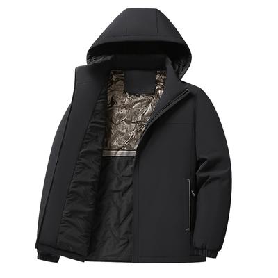 Graphene Cotton Padded Winter Thick Warm Hooded Men's Assault Jacket with Cotton Windproof Jacket