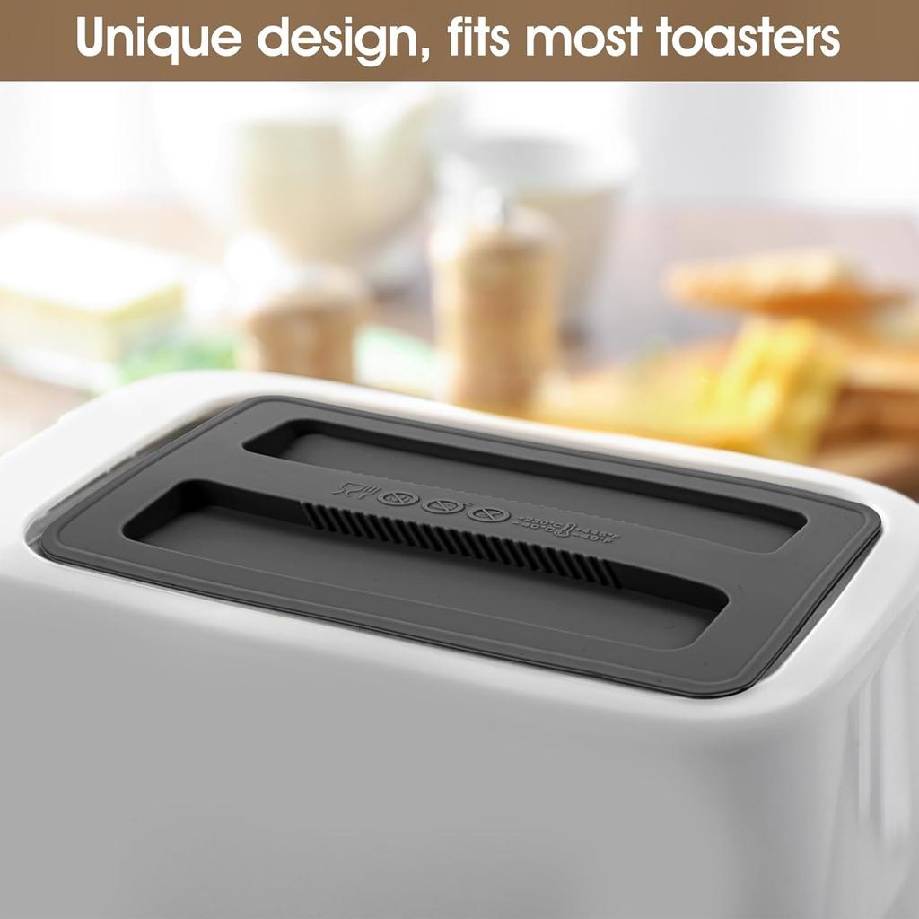 2Pcs Silicone Toaster Cover, 2 Slice Toaster Dust Covers Bread Machines Dustproof Lid Bread Maker Appliance Accessories for Breads Sandwich