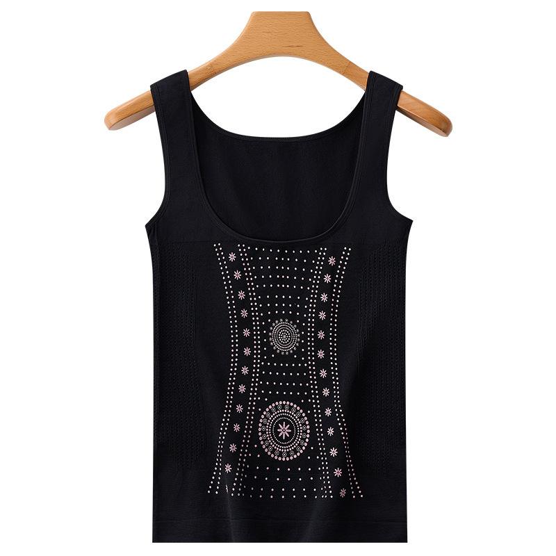 

Бесшовное корректирующее белье для женщин Колготки для втягивания живота Эластичная утягивающая одежда Боди больших размеров Корсетный топ XL чёрный