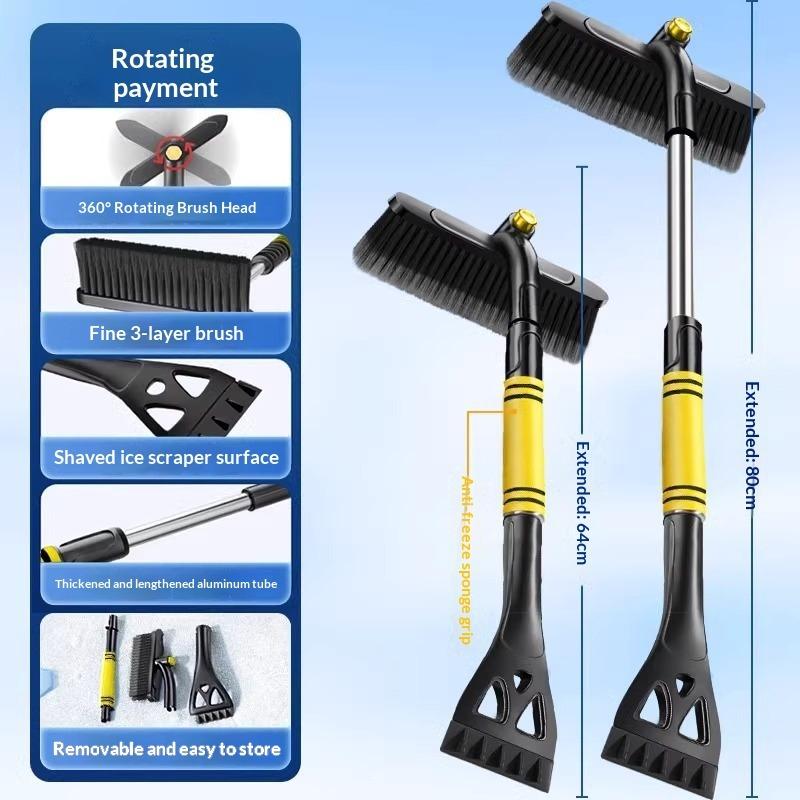 Snow Shovel Car Snow Shovel Artifact Snow Plow Car Brush Car Glass Defrost Scraping Snow Deicing Winter Snow Removal Tool