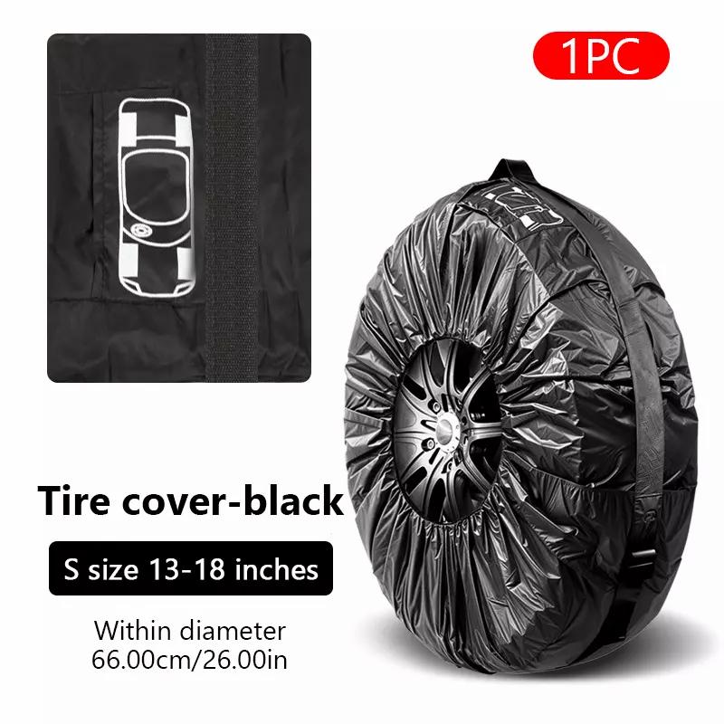 SEAMETAL 1pc 16-23 Inch Universal Car Spare Tire Cover Garage Protective Cover Waterproof Oxford Tire Protection