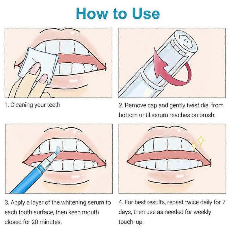 4pcs Whitening Tooth Pen Remove Smoke Stains, Coffee, Tea, Freshen Dad Breath, Oral Hygiene, Dental Care Essence, Teeth Whitening Gel
