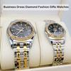 Popular Couple's Watches for Men and Women, Classic Gold and Silver Designs with Stainless Steel Bands, Waterproof, and Luxurious Designs. Perfect As