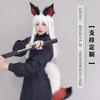 Handmade simulation Qingqiu white fox ear headband cos manga white Tibetan main headgear fox tail beast ear tail suit