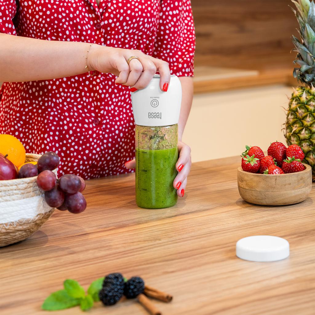 Portable cordless travel blender glass cup 450ml 100W Teesa