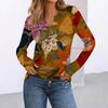 Women's Print Long Sleeve Shirts Elegant Casual Tops Trendy Shirts Tops