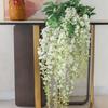 New Long Branch Artificial Flower 3 Forks Hanging Decor Wisteria Vine Garland 180cm Wisteria Flowers Home