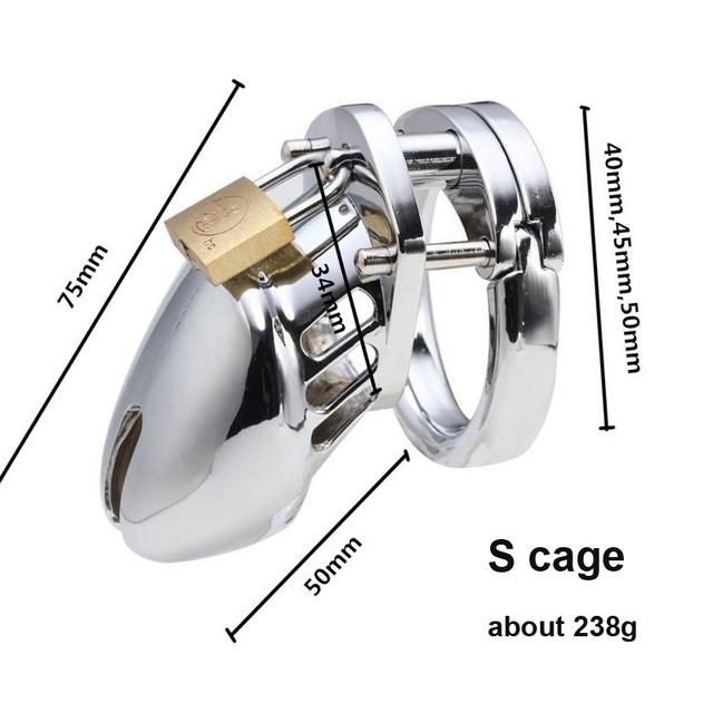 Big Metal Cock Cage Male Chastity Device BDSM Sex Toys for Men Penis Lock Erotic Bondage Husband Loyalty Drop Shipping