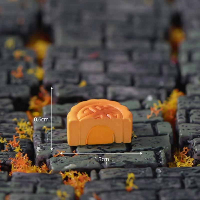 Mid-Autumn Festival Jade Rabbit Mooncakes Cute Animal Figurines Decorative Accessories, Resin Handicrafts and Small Ornaments