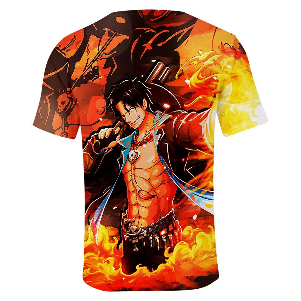 ONE PIECE Anime Printing Men Tshirt Casual Breathable Tshirts Funny Cartoon Loose Tees Shirts Street Oversized T-Shirts Man