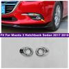 ABS Chrome Front Bumper Fog Light Lamp Decoration Ring Cover Trim Fit For Mazda 3 Sedan Hatchback 2017 2018 Car Accessories