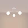 Lampa Sufitowa Nowoczesna Biała Szklane Białe Kule Do Salonu Przedpokoju 3Xg9 8W Astral Sollux Lighting