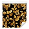 Wallpaper Flowers and Leaves Gold and Ochre for Living Room and Bedroom 50x1000