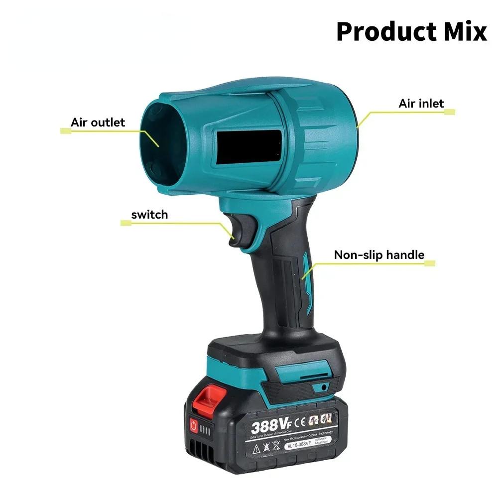 1000W High Power Dust Snow Leaf Cleaning Power Tool Electric Turbo Jet Fan Blowers Cordless Portable Violent Hair Dryer