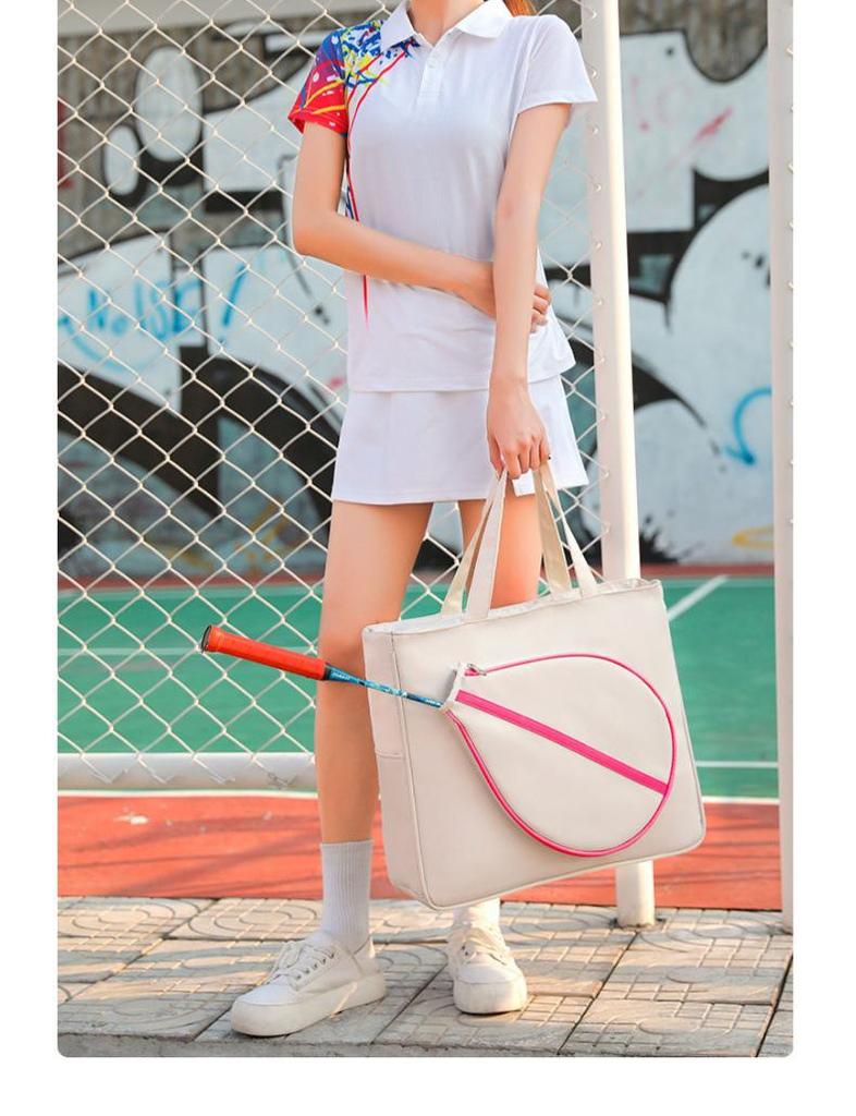 Korean Style Lightweight Single Shoulder Badminton Bag, 2-Racket Capacity, 2024 Model, Large Capacity for Tennis or Squash Gear