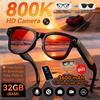 2026 800W מצלמת 4K משקפיים חכמים 360mAh סוללה תרגום בזמן אמת בנק 32GB הקלטת תמונות סרטונים 3D השמעת מוזיקה משקפי שמש רב-תכליתיים יוניסקס