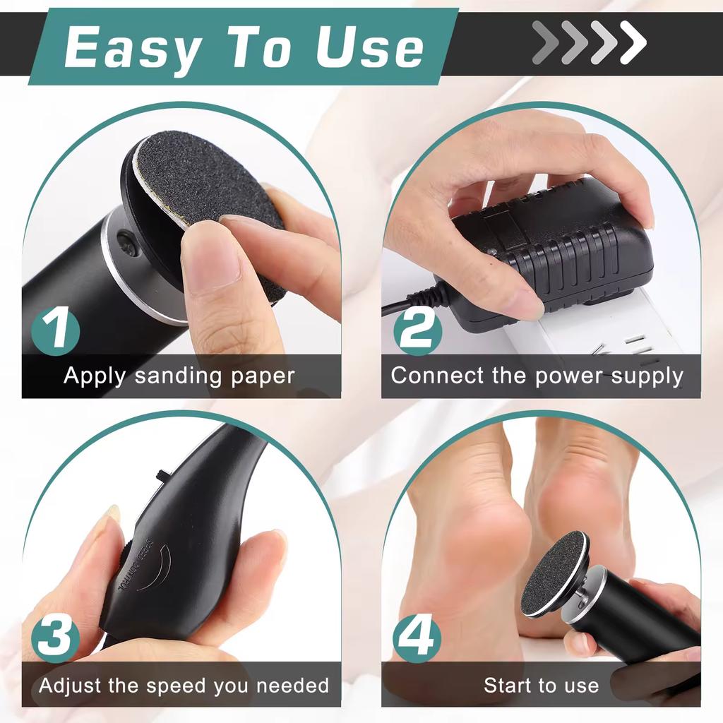 new arrival Pedicure Tools Sandpaper Foot File Dead Skin Removal Foot Grinder Electric Foot File Callus Remover