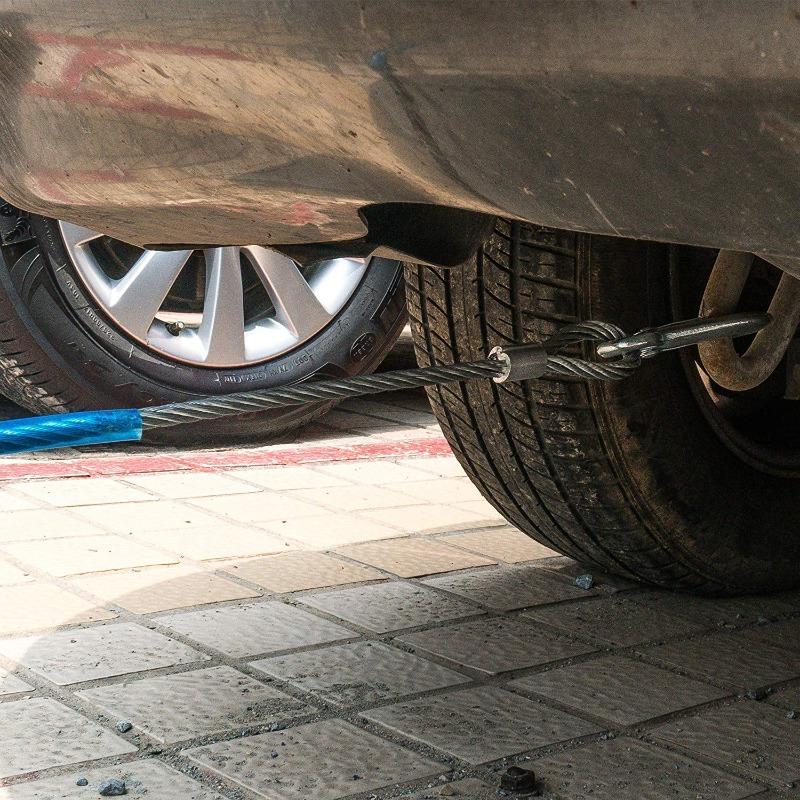 Car Towing Rope 3-7 Tons Steel Wire Rope Trailer Towing Towing Rope with Hook Trailer Rope Car Emergency Tool Self Rescue Tool