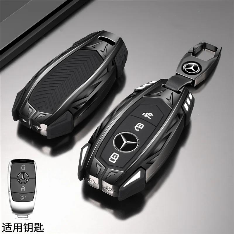 Autoschlüsselhülle für Mercedes-Benz A B C E G S-Klasse CLA CLS GLA GLB GLC GLE GLS EQA EQB EQC 3 Tasten Auto Zubehör